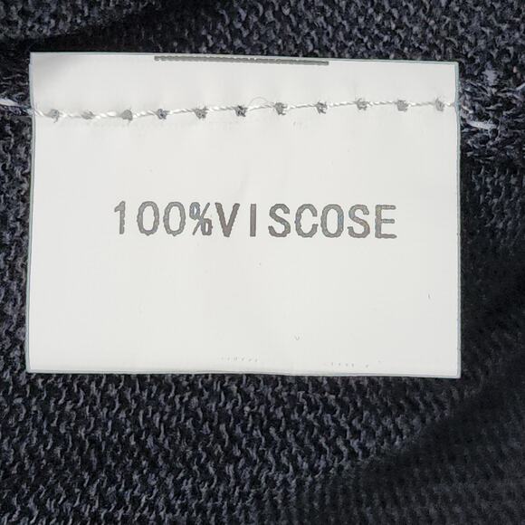 Satuun Sweater Womens XL Black Pure Viscose Lightweight Open Front Crop Cardigan - Picture 4 of 8